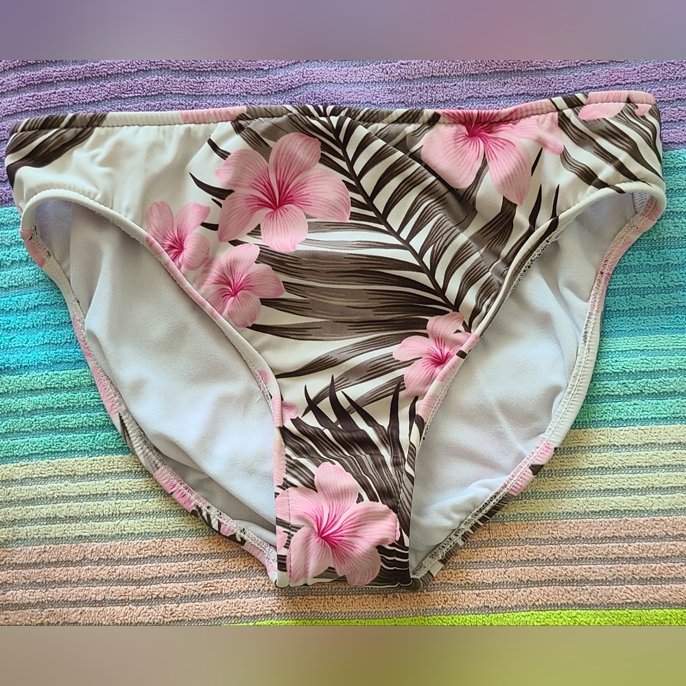 Hawaiian Style Floral Bikini Bottom